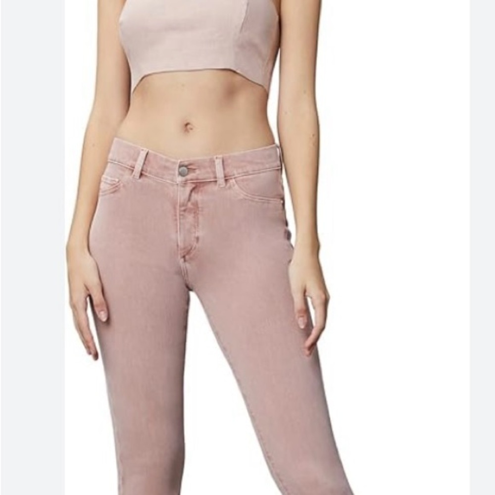 DL1961 Women's blush Mara straight mid rise instaculpt Ankle Jeans size 26